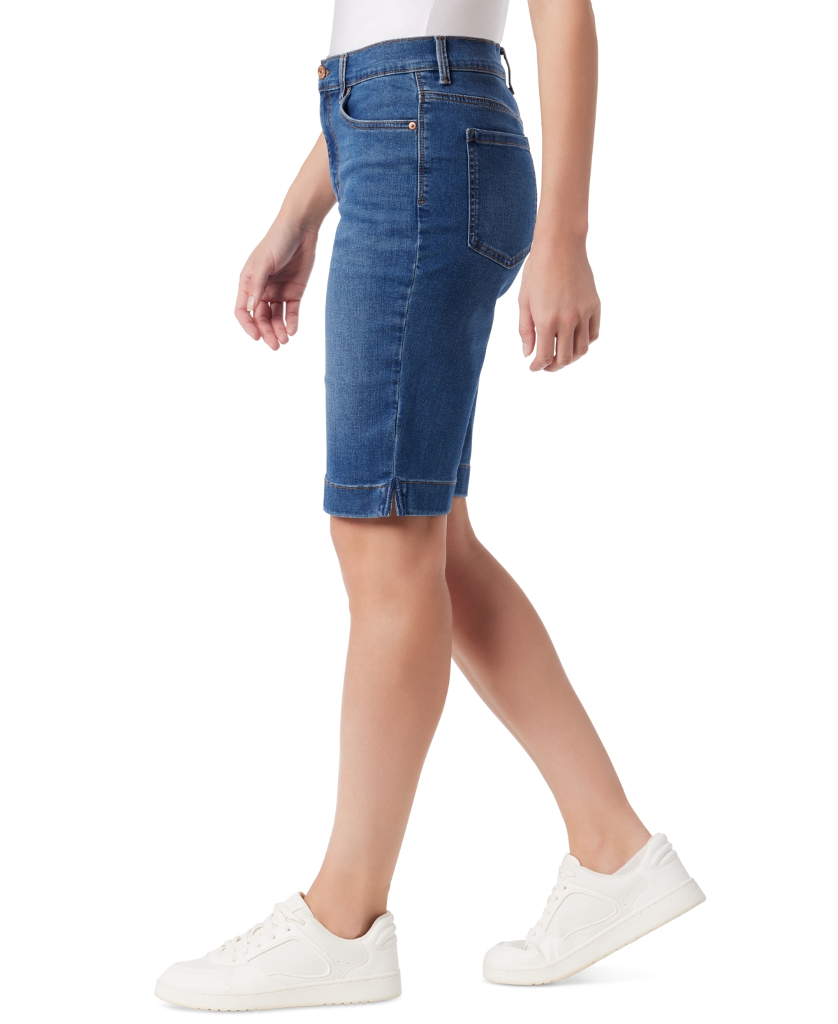 Gloria Vanderbilt Petite Amanda Side-slit Bermuda Shorts
