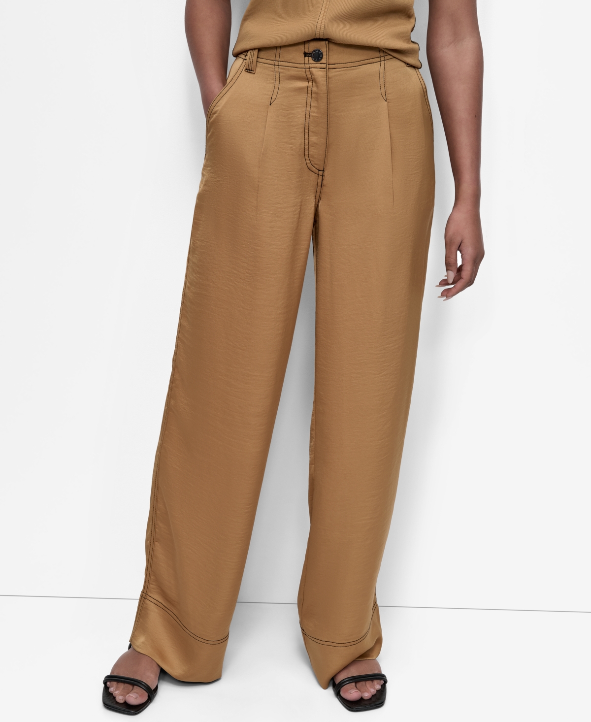 Women's Glazed Dressing Contrast Stitch Pant - Whiskey