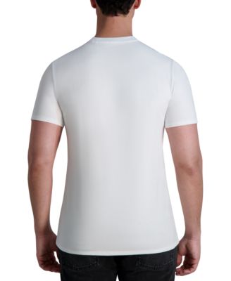 Men's Short Sleeve Crewneck Racing Stripe Logo T-Shirt