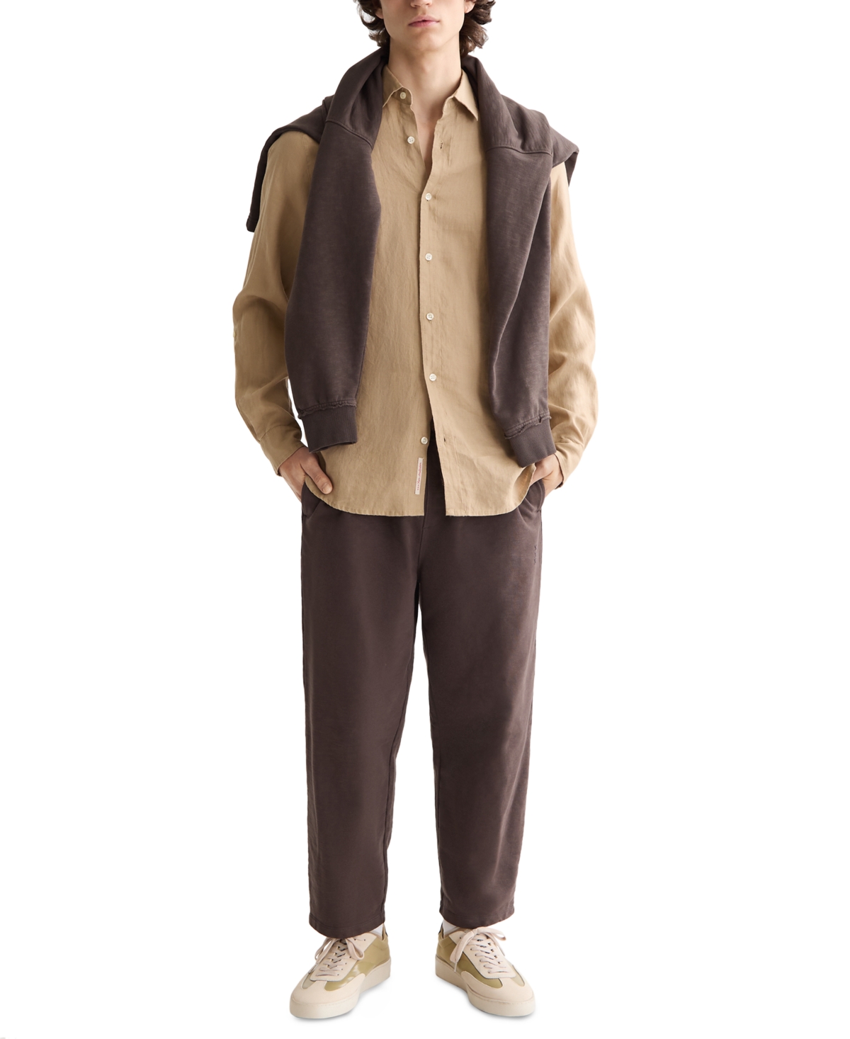 Scotch & Soda Men's Long Sleeve Linen Button-front Shirt
