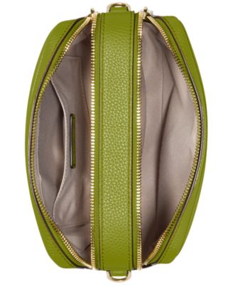 Bryant Medium Leather Double Zip Chain Camera Crossbody