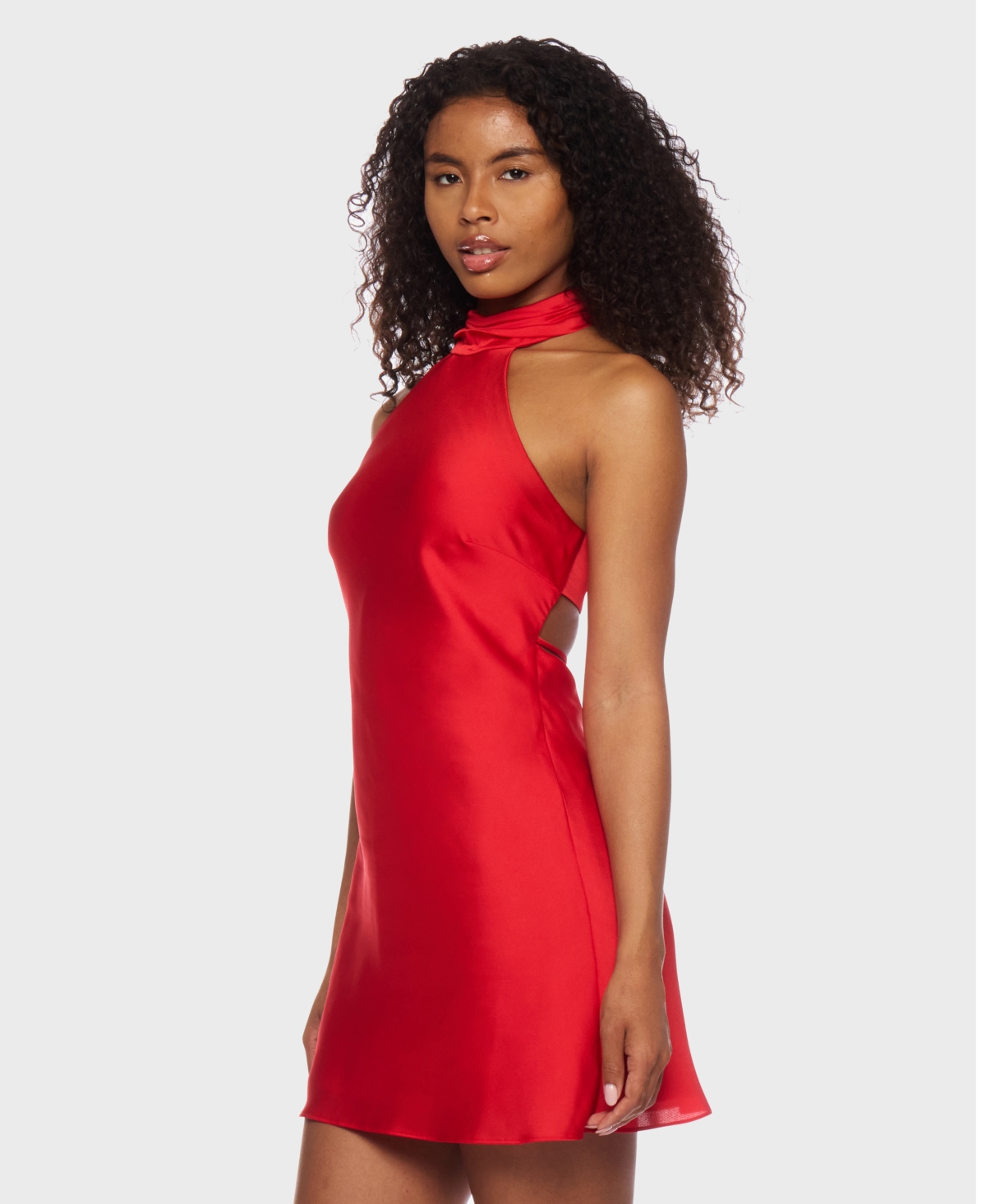 Alex & Sophia Juniors' Open-back Halter Dress