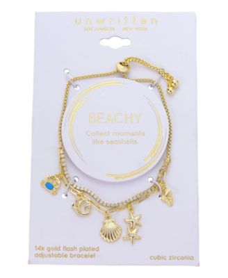 Cubic Zirconia Sea Life Bolo Bracelet