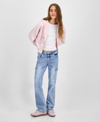 Hippie Rose Juniors Drop Shoulder Hoodie Just Polly Juniors Raglan T Shirt Madden Girl Juniors Cargo Bootcut Jeans