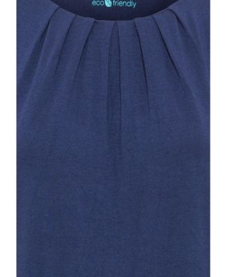 Women's Shell with Pleated Neckline