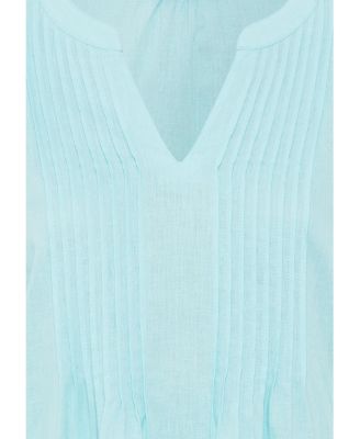 Women's Linen Blend Boho Blouse