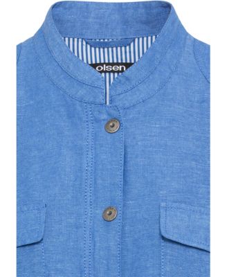 Women's Collarless Safari Jacket