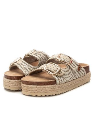 Women's Footbed Jute Wrapped Platform Sandals By Xti