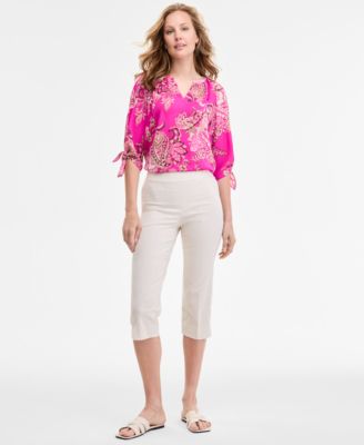 Jones New York - Women's Pull-On Cropped Stretch Capri Pants