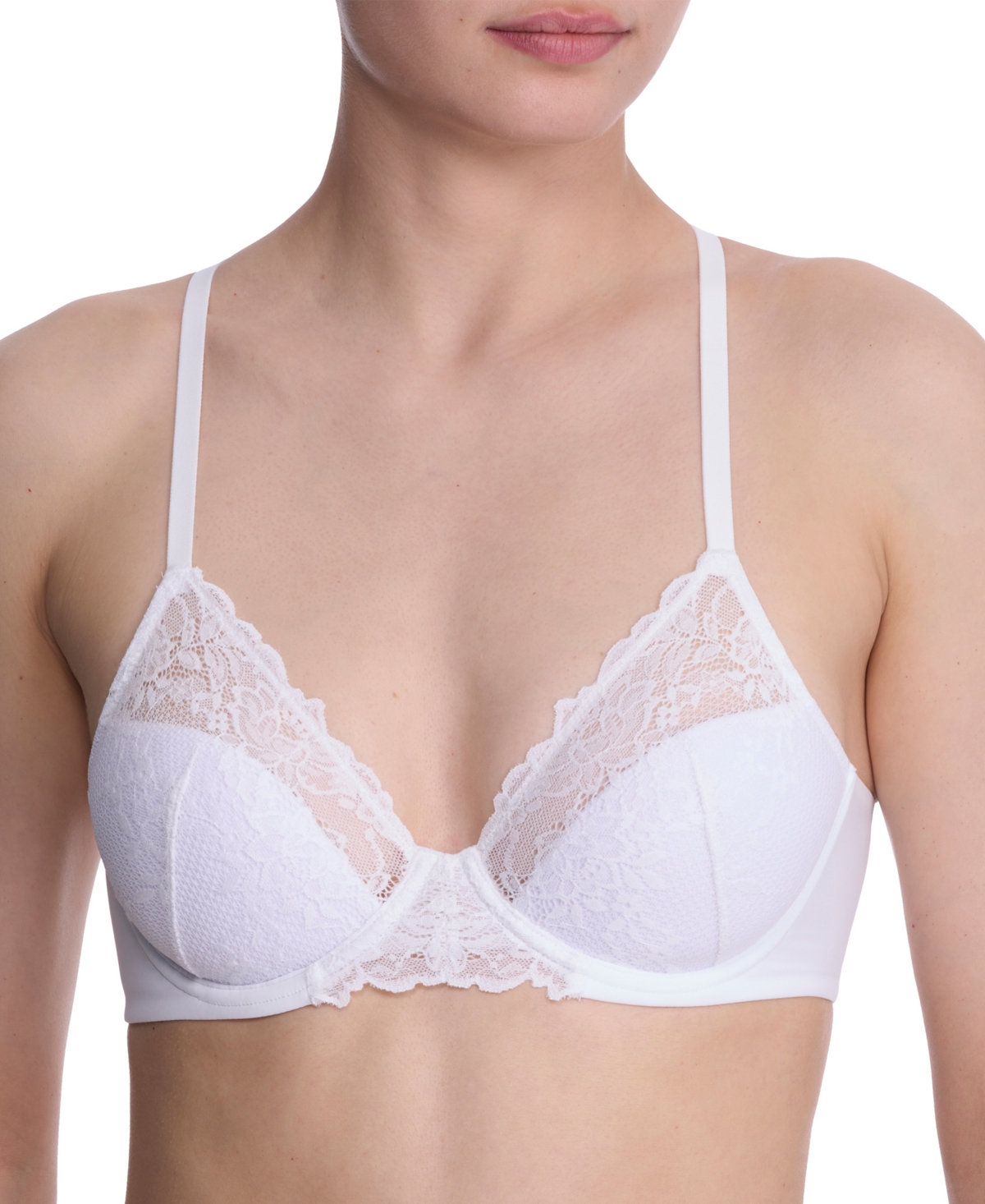 Women's Heavenly Convertible Comfort Lace Contour Underwire Bra 722314 - White