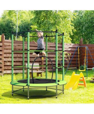 Round Jumping Trampoline with Safety Pad Safe and Fun For Kids
