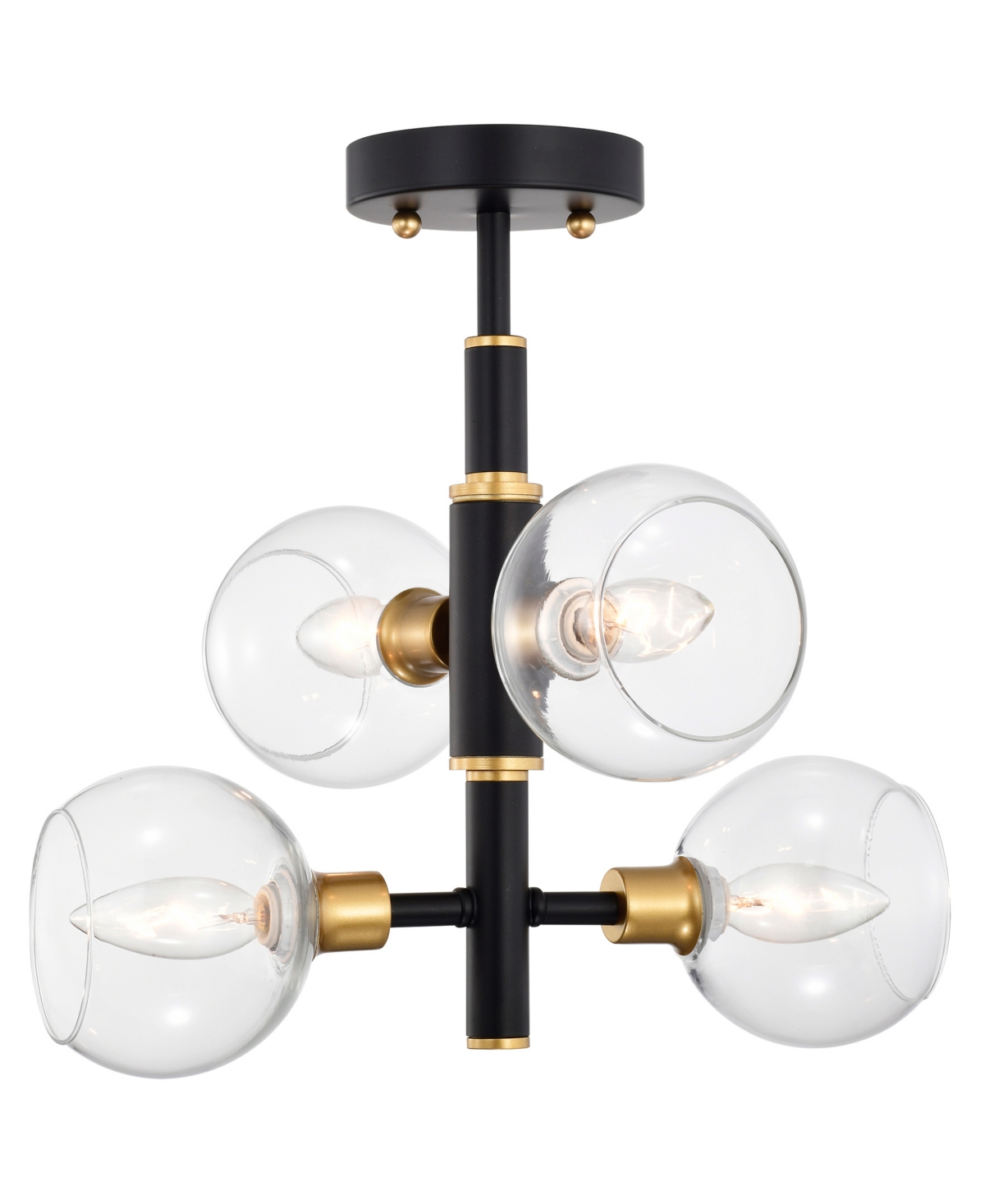 Home Accessories 15" Silvia 4-light Indoor Semi-flush Mount Ceiling Light