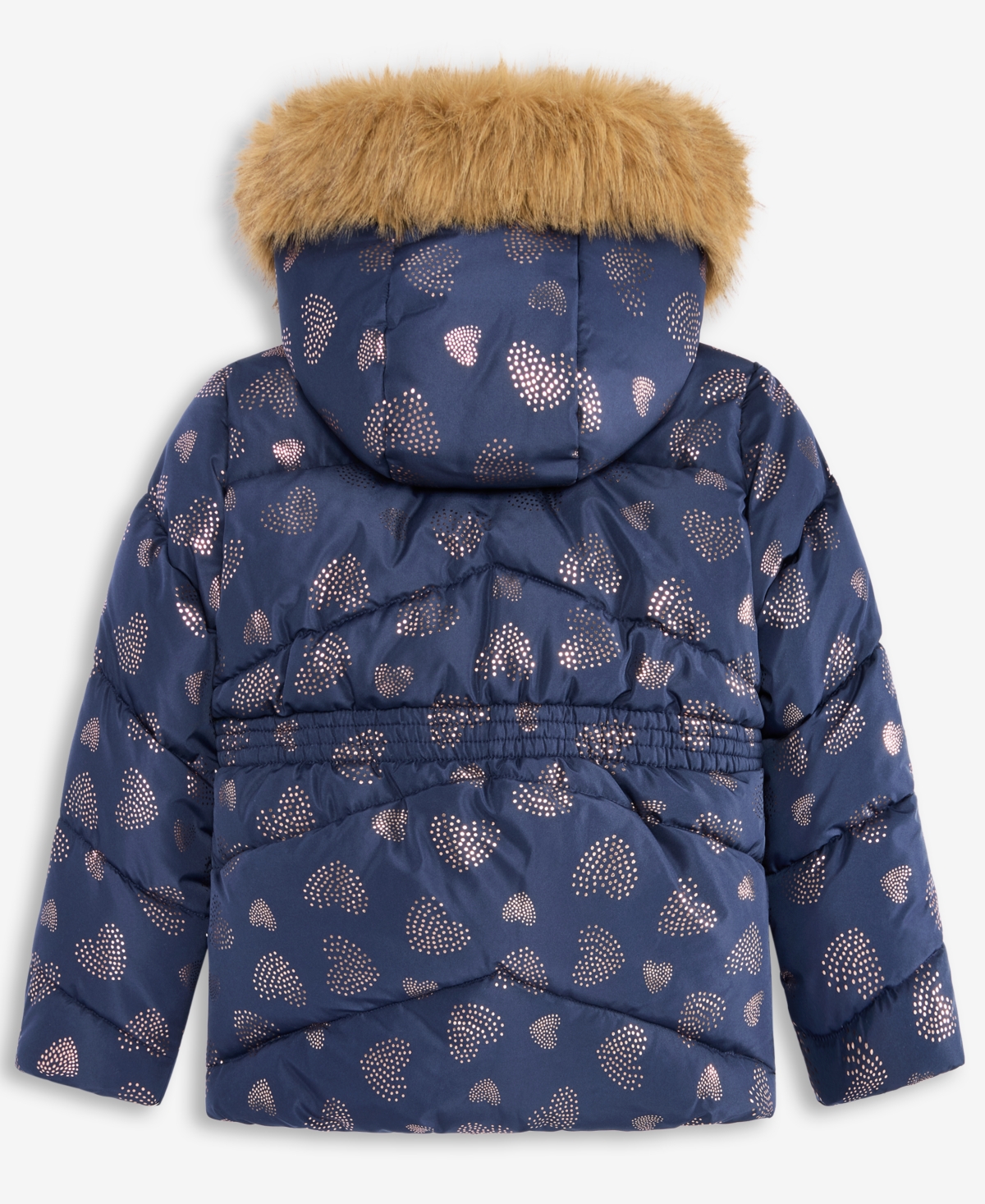 S Rothschild & Co Toddler And Little Girls Foil Quilt Puffer Jacket In Blue