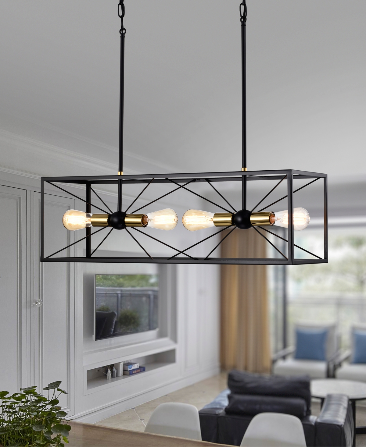 Home Accessories 32" Judith 4-light Indoor Chandelier