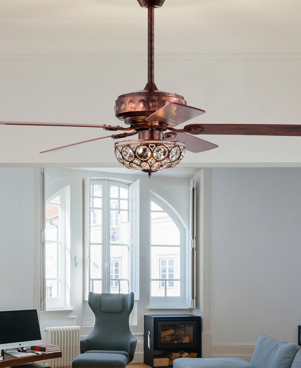 Home Accessories 52" Jasiah 3-light Indoor Ceiling Fan Chandelier