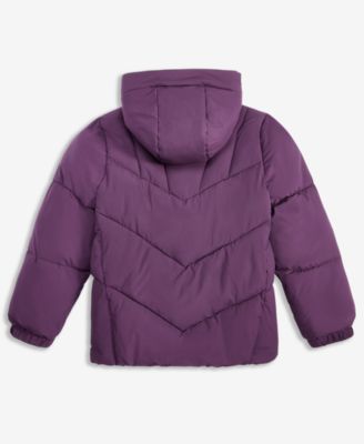 Big Girls Mermaid Quilt Solid Puffer Jacket