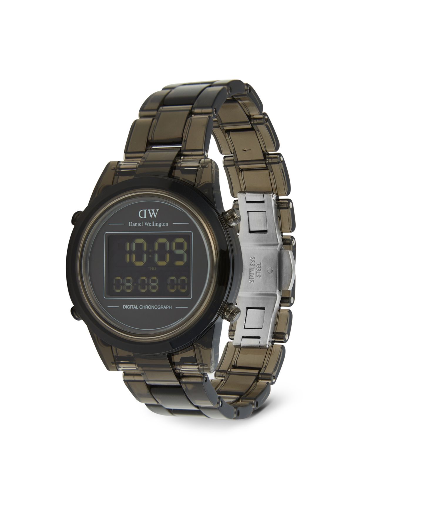 Женские часы Daniel Wellington Chronograph Gray Plastic Watch, 36mm — фото 4