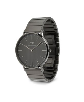 Men's Analog Graphite Stainless-Steel Watch, 40mm