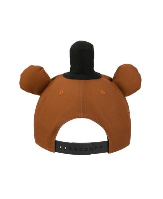 Men's Freddy Fazbear Face Brown Snapback Hat