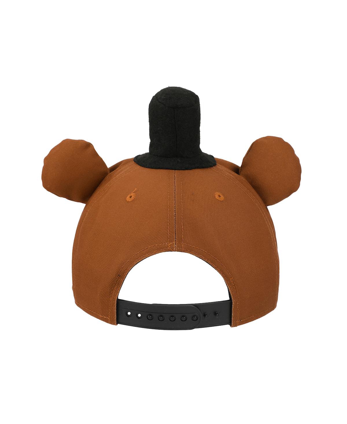 Five Nights At Freddy'S Men's Freddy Fazbear Face Brown Snapback Hat