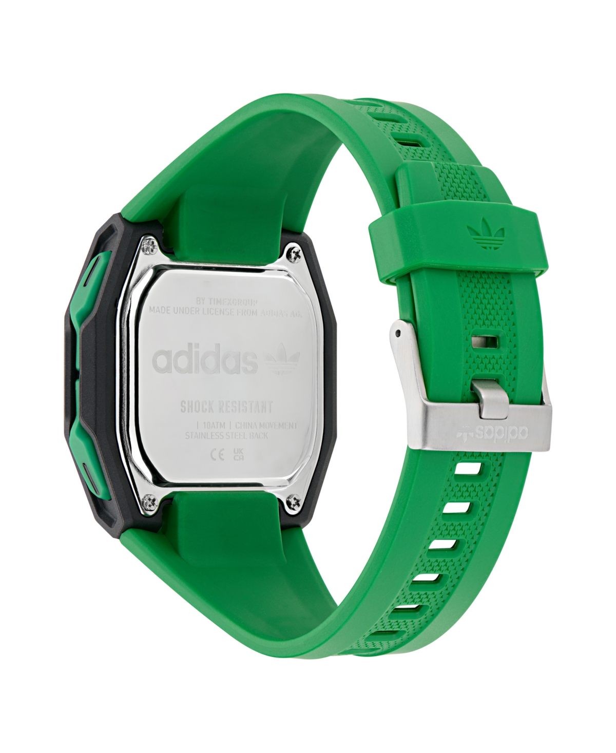 Adidas Originals Unisex Analog Green Resin Watch, 48mm