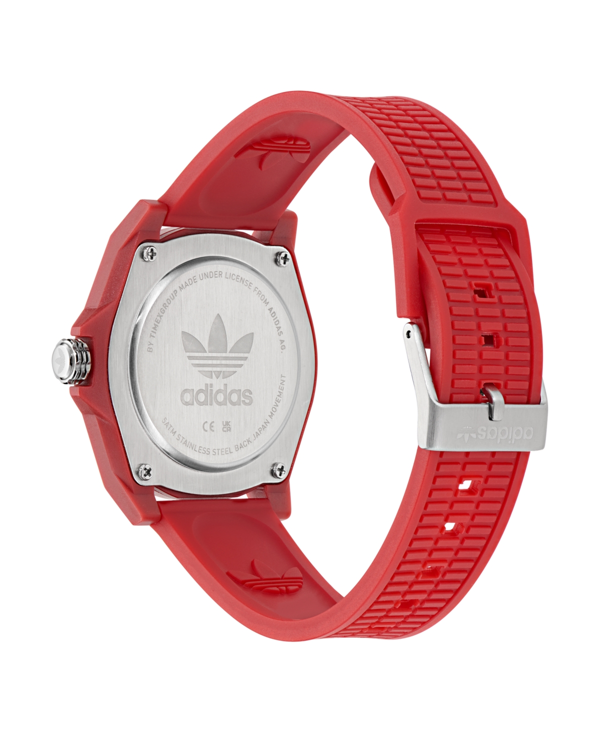 Shop Adidas Originals Unisex Analog Red Resin Watch, 41mm