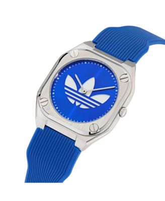 Unisex Analog Blue Silicone Watch, 39mm