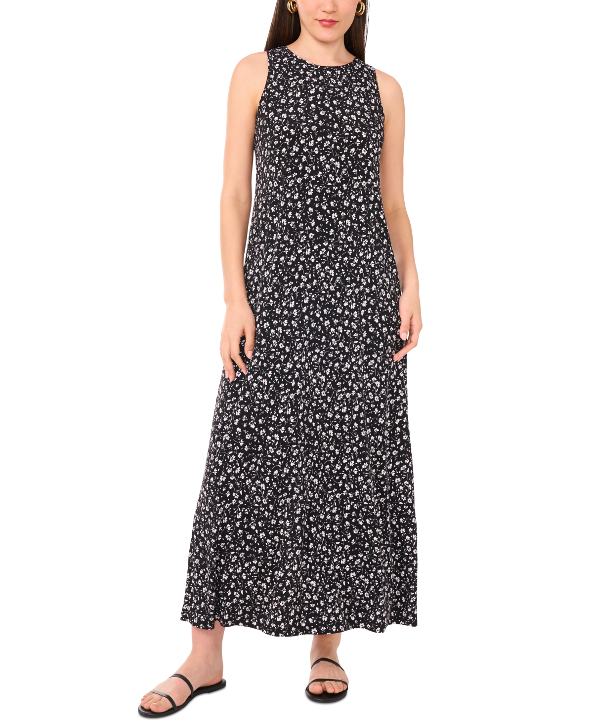 Vince Camuto Women's Ditsy-print Sleeveless Maxi Dress