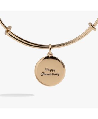 Flower Anniversary Bangle Bracelet