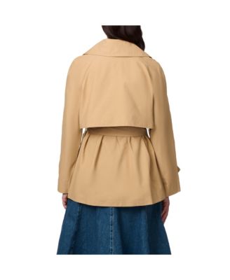 Women's Belted Short Trench