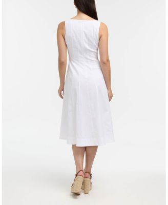 Women's Sleeveless Paneled Midi Dress