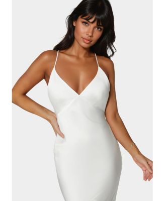 Women's Tiered Satin High Low Gown