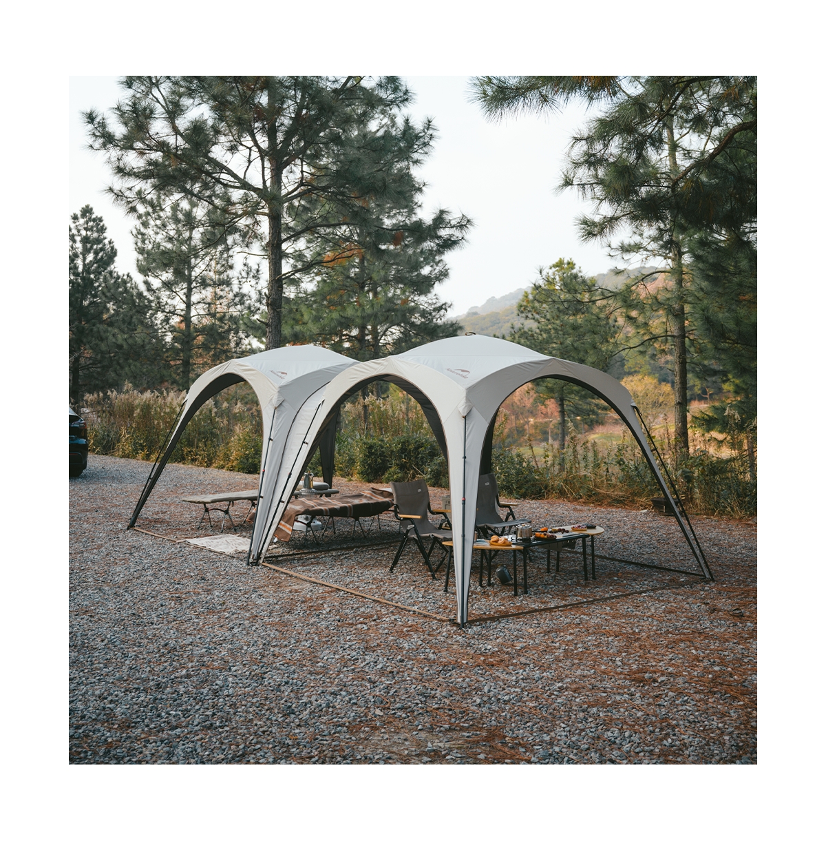 Cloud Boundar Tent Connector &#x2014; Durable 150D Oxford Fabric Connector for Joining Two Cloud Boundar Shelters - Sand gold