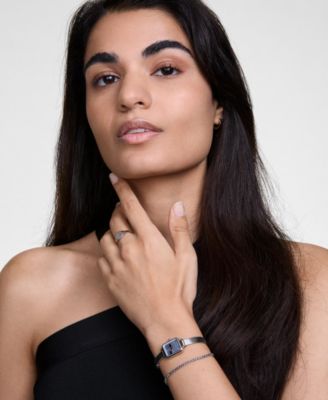 Women's Analog Silver Tone Stainless-Steel Watch, 16mm