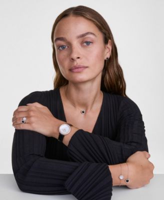 Women's Analog Black Leather Watch, 32mm