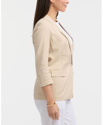 Women's Tailored Linen-Blend Blazer
