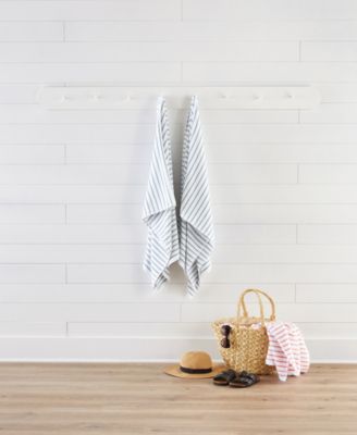 Cabana Stripe Cotton 2-Pack Beach Towels, 30" x 70"