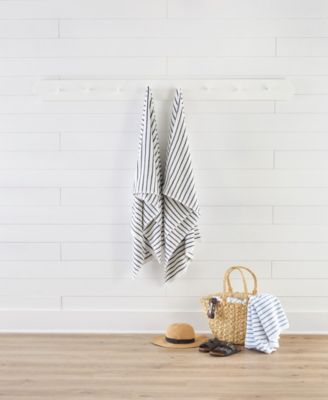 Cabana Stripe Cotton 2-Pack Beach Towels, 30" x 70"