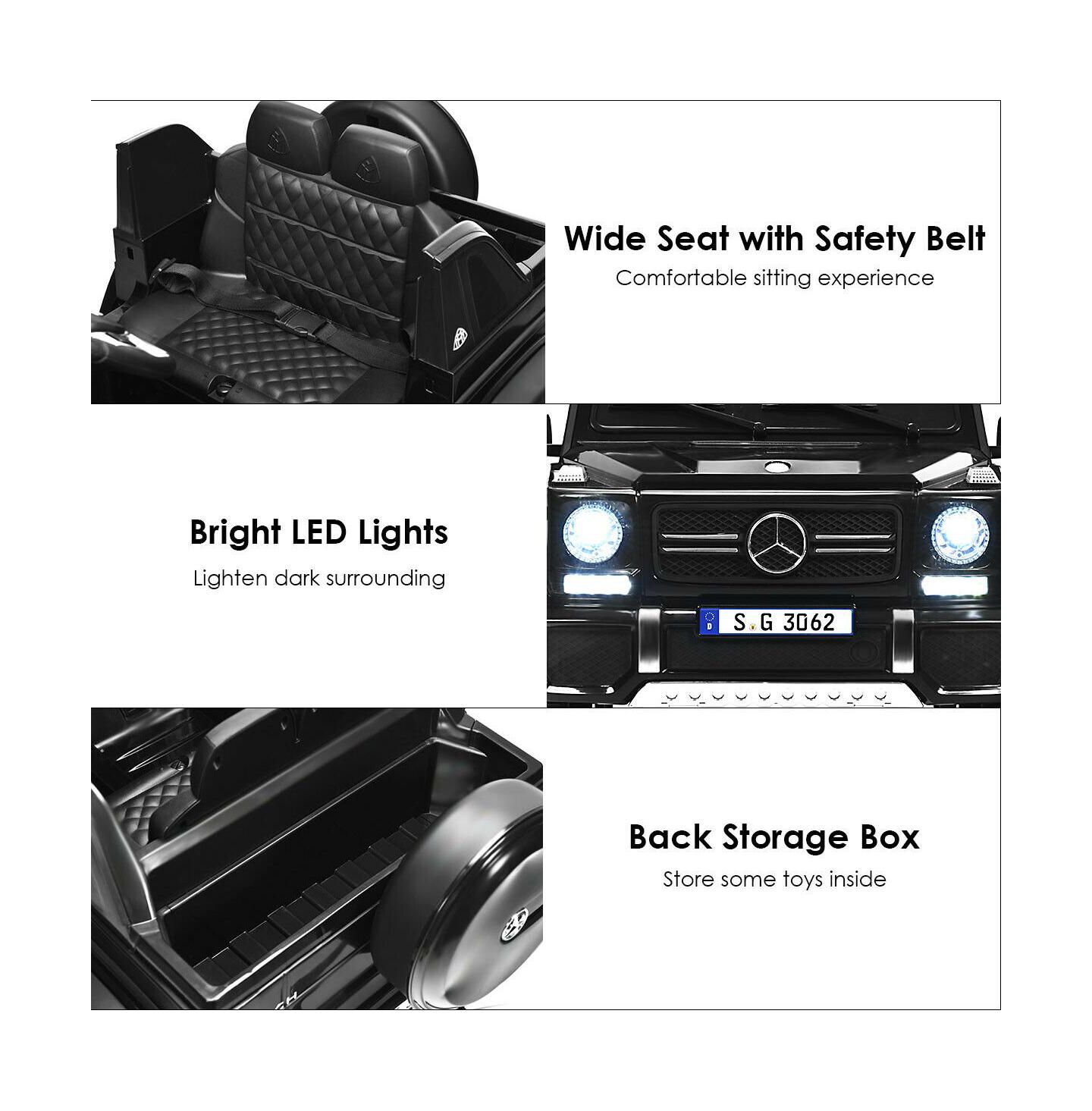 Детская игрушка Mecale 12V Licensed Mercedes-Benz Maybach Remote Control Ride-On Car, 1 Seat, Ages 3-7, цвет: Чёрный — фото 4