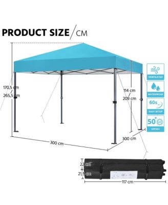 10x10FT Pop-up Canopy with One-Push-To-Lock Setup Mechanism, Beige