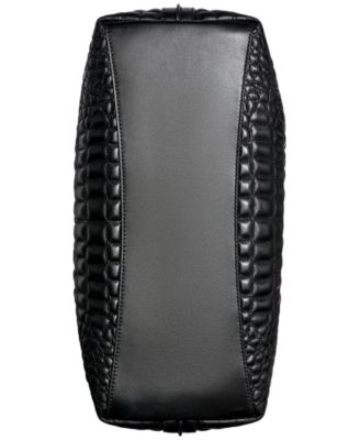 Glenwood Quilted Croc Top Handle Satchel with Tassel Detail