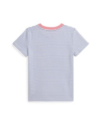 Toddler and Little Girls Striped Logo Jersey T-Shirt