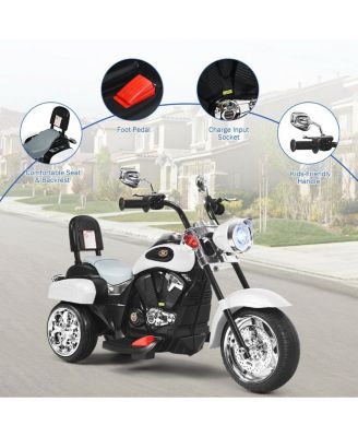 6V Powered Toddler 3-Wheel Motorbike Ride On Toy with Horn and Headlight