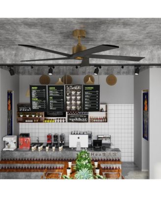 62-In Ceiling Fan with Remote Control, Reversible DC Motor, Solid Wood,No Noise