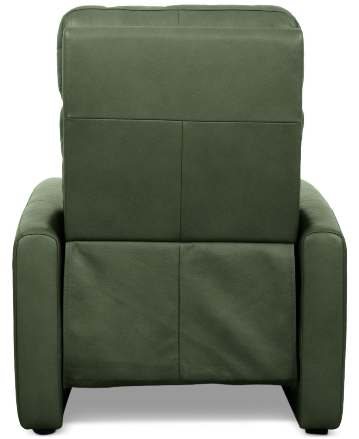 Macy's Touville Leather Push Back Recliner, Exclusively At  In Green