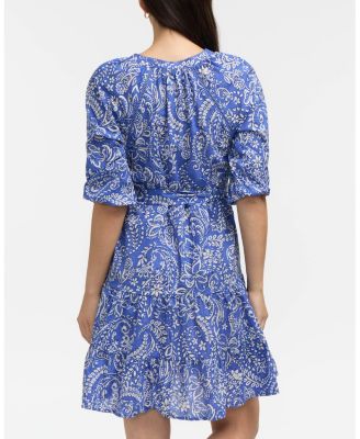 Women's Tiered Floral Belted Dress