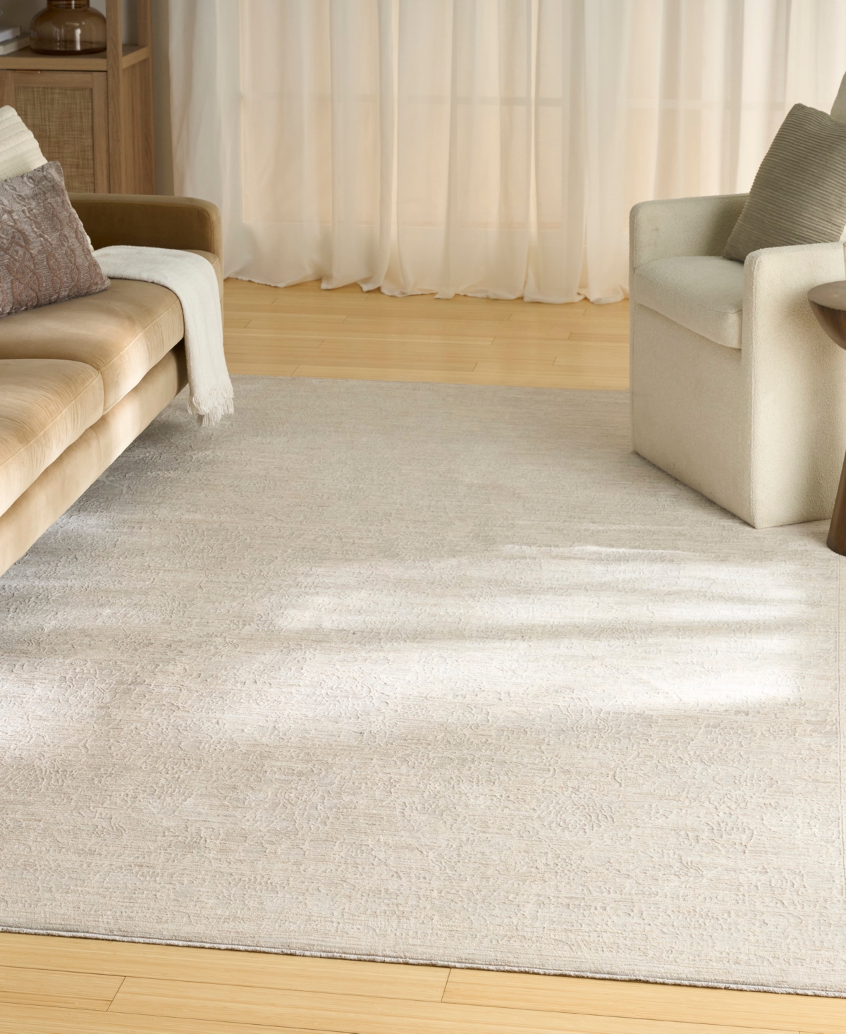 Nourison Home Shadows Shw03 9'x12' Area Rug In Neutral