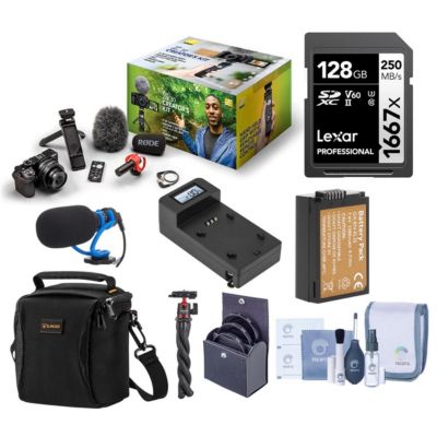 Z 30 Mirrorless Camera Creator's Kit, Bundle with 128GB Memory Card, Shoulder Bag, TASC300 Microphone, MT-11 Tripod, EN-EL25 Battery, Charger