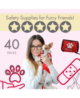 Comprehensive 40-Piece Pet Travel First Aid Kit for Emergencies, Safety, & Adventure