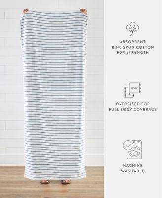 Cabana Stripe Cotton 2-Pack Beach Towels, 30" x 70"